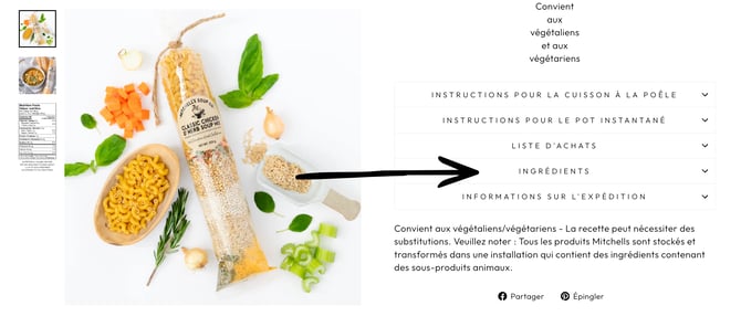 Ingredients - FR
