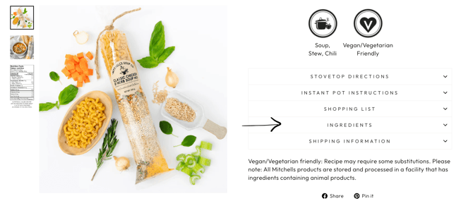 Ingredients On Desktop